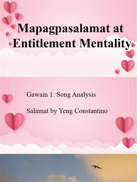 kahulugan ng entitlement mentality|Ikatlong Markahan Modyul 35: Ang Mapagpasalamat at Entitlement Mentality.